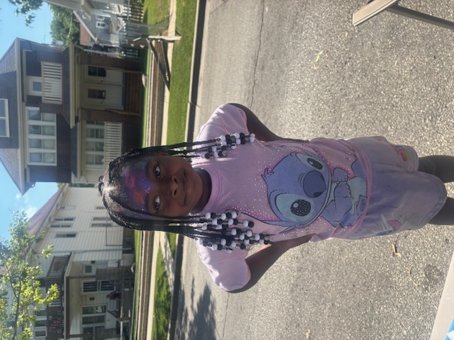 Youth on her neighborhood block in Milwaukee